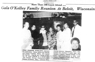 O'Kelley Reunion 1975 Article
